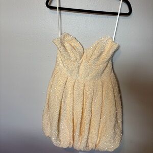 ASOS Strapless Sequin Bubble Mini Dress